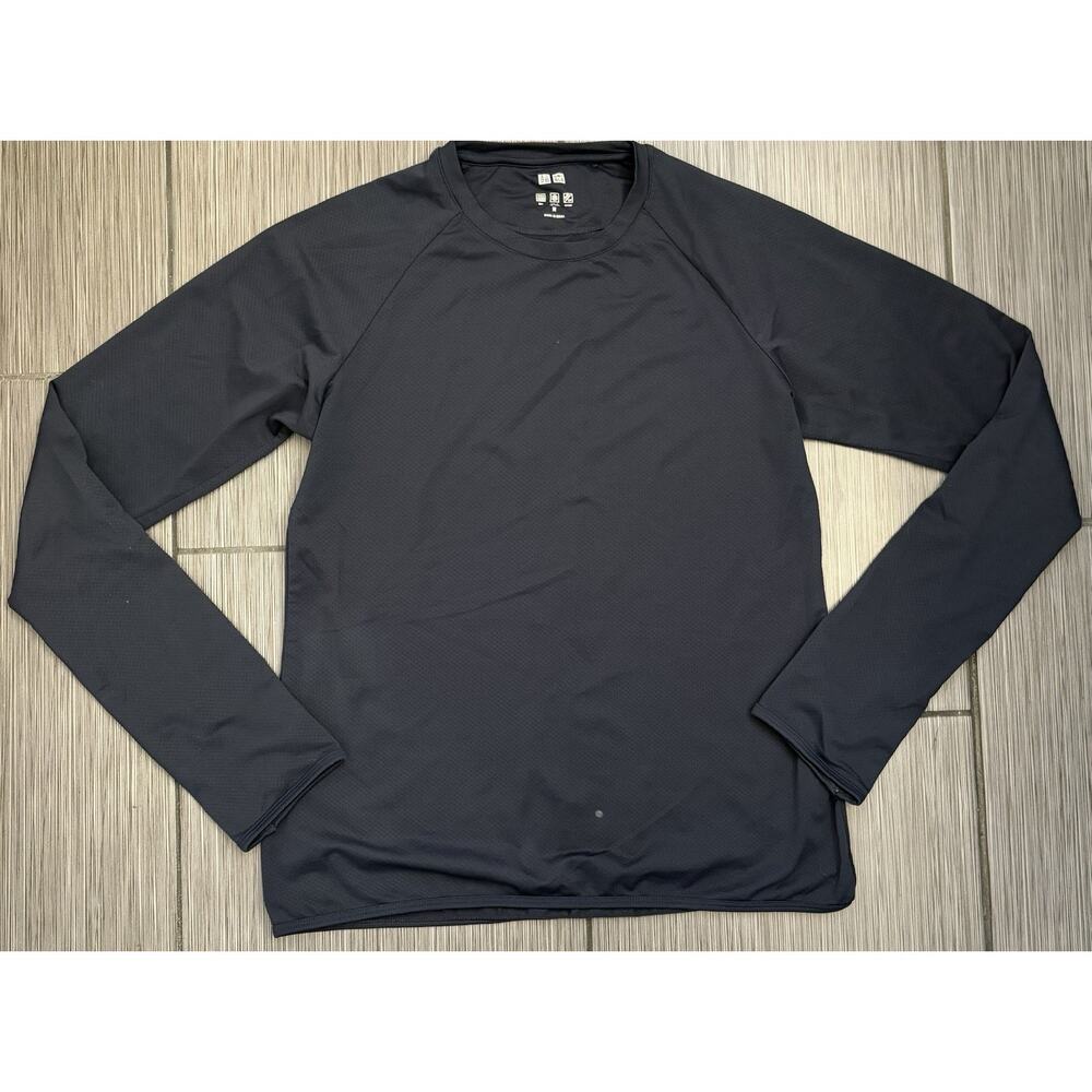 Uniqlo Airism Long Sleeve Navy Blue Shirt Womens Medium UV Protection